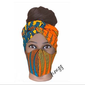 “Vibrant Thang” Headtie and Mask Set